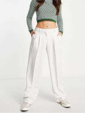 ASOS JJXX Mary tailored wide leg dad trousers